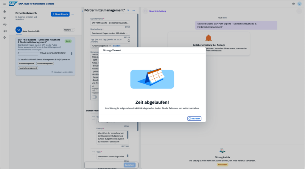 Abbildung 8 Timeout in J4C